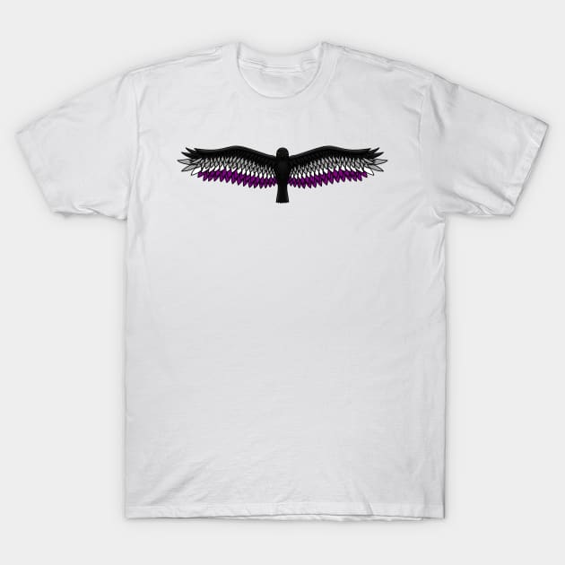 Fly With Pride, Raven Series - Asexual T-Shirt by StephOBrien